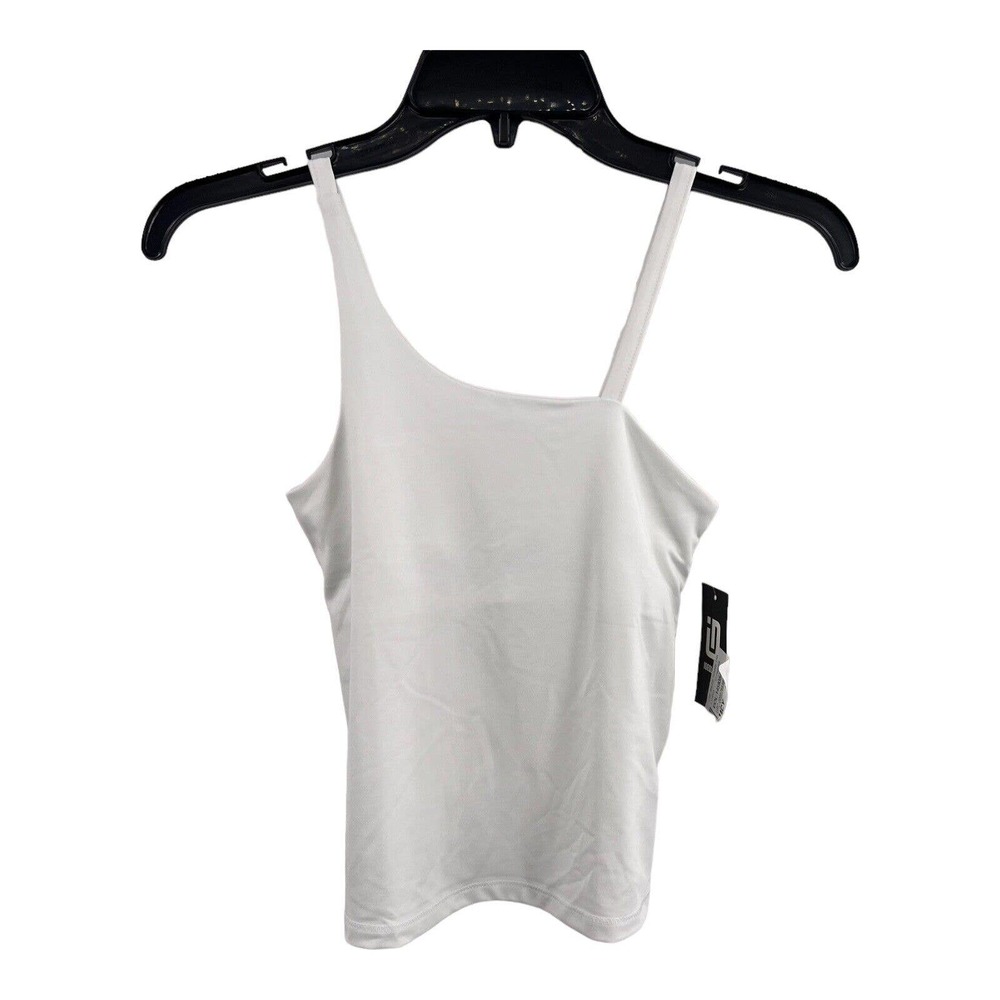 Ideology Kids Asymmetrical Active Tank White New Medium